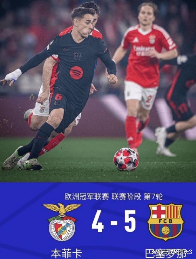 包含本菲卡连续五场破门，巴萨主帅直言：这小子挡不住！的词条